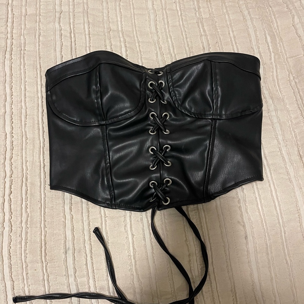 Zara Leather Top